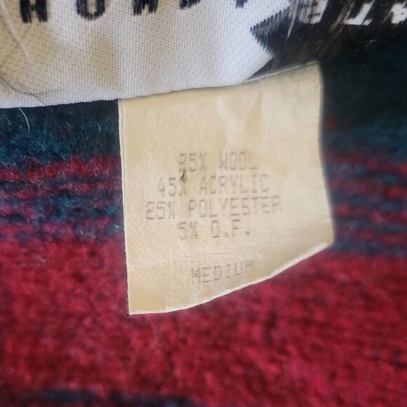 Rhonda Stark Southwestern Wool Jacket with Bell Sleeves Size Medium - Picture 6 of 6